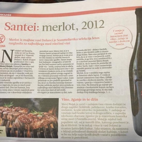 Merlot 2012, Slovenske novice